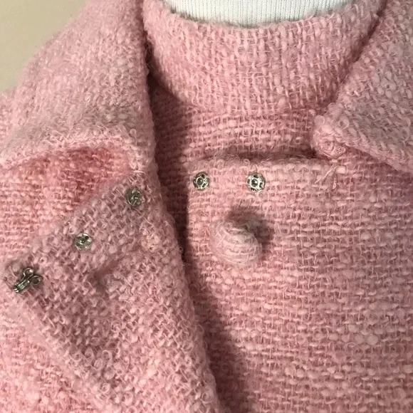 Vintage 60s Pink Boucle Dress and Jacket Set - Picture 11 of 12
